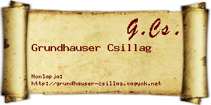 Grundhauser Csillag névjegykártya
